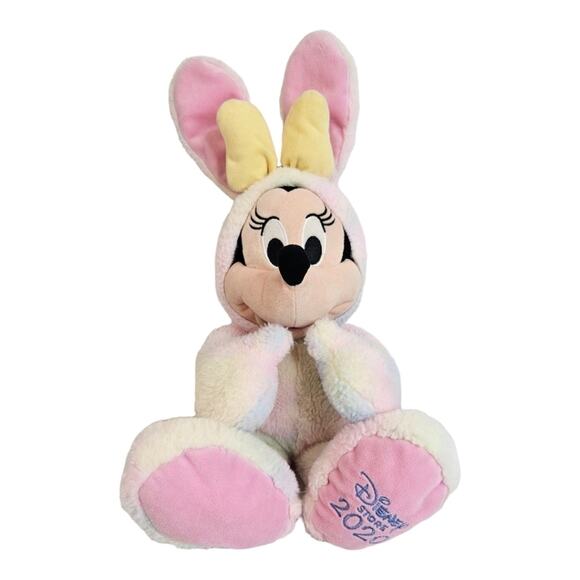 Disney Other - Disney 2020 Easter Bunny Minnie Mouse Plush Bunny Rabbit Ears Pastel